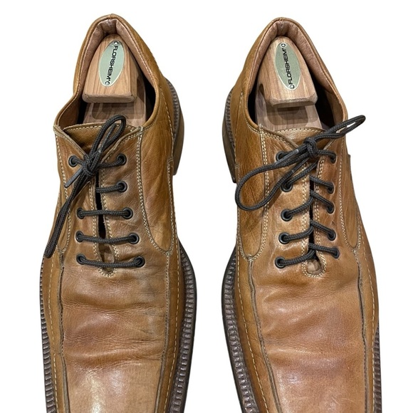 McKanty Leather Square Toe Oxford Loafer Dress Shoes Men’s Size 10 / EU 44 Brown - Picture 7 of 16